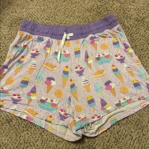 Little Sleepies Purple Ice Cream Print Women's Shorts
